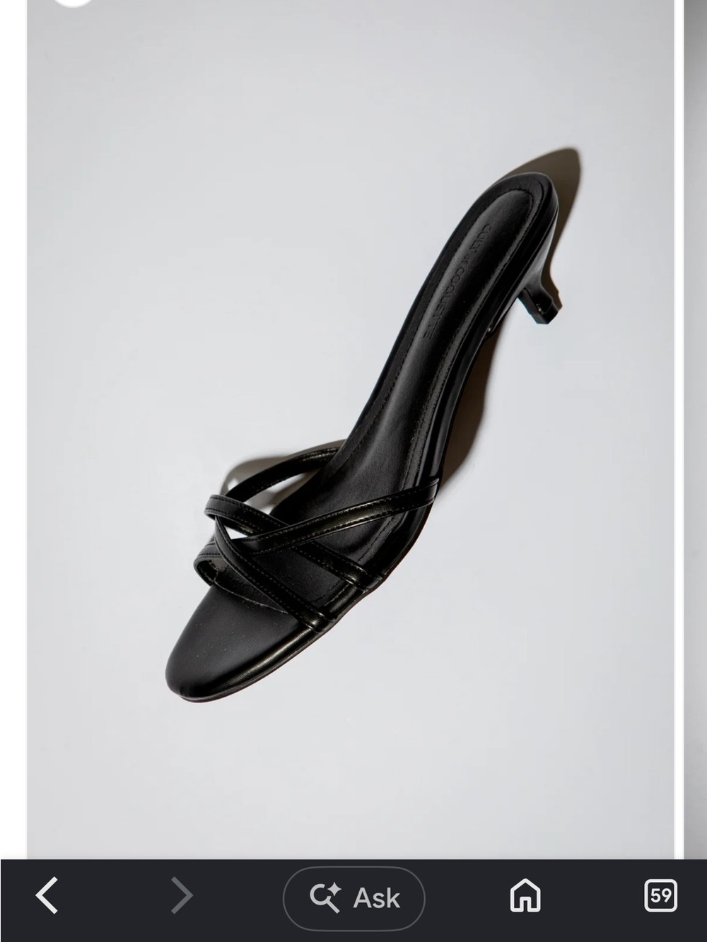 Black Strappy Low Heel Sandal- never worn